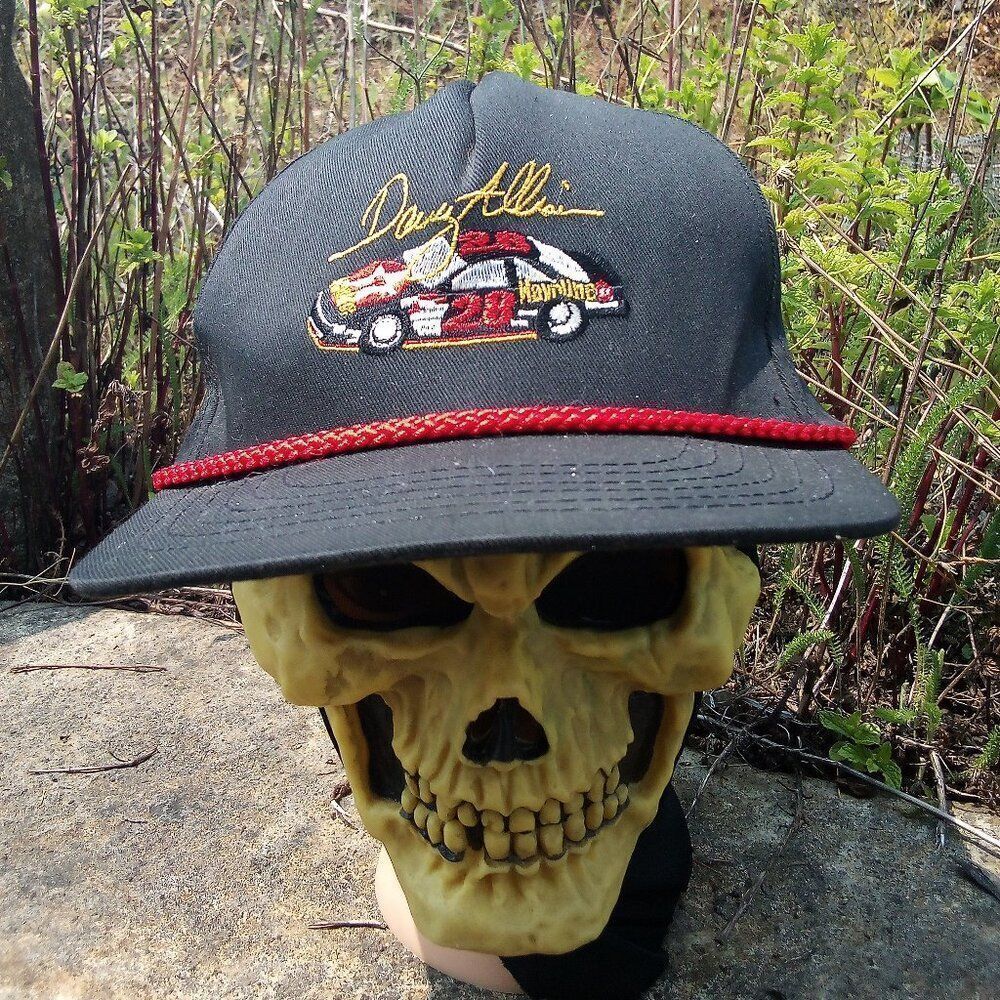 Deadstock Vintage Davey Allison NASCAR Racing Rope Snap Back Trucker Hat